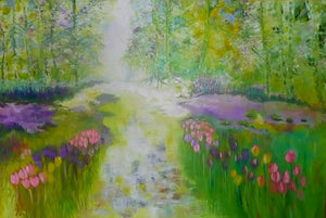 The Tulip Fields Large Scale Impressionistic Oil Painting
