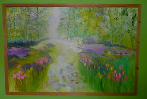 The Tulip Fields Large Scale Impressionistic Oil Painting