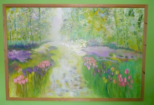 The Tulip Fields Large Scale Impressionistic Oil Painting