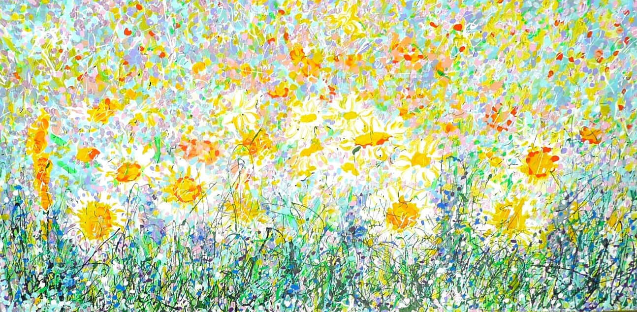 Wild Daisy Meadow Original Painting
